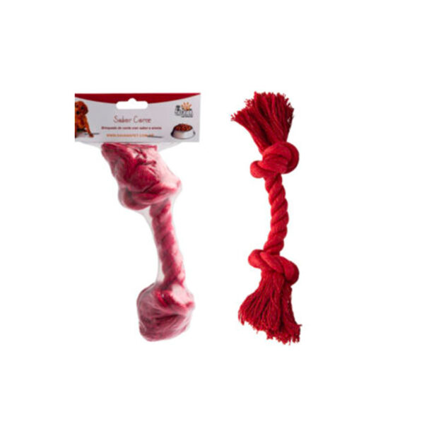 BRINQUEDO CORDA NO VERMELHO AROMA CARNE